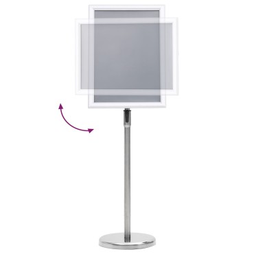 vidaXL Βάσεις Αφισών 2 τμχ. Ασημί 45 x 32,7 x 108 εκ. Αλουμίνιο