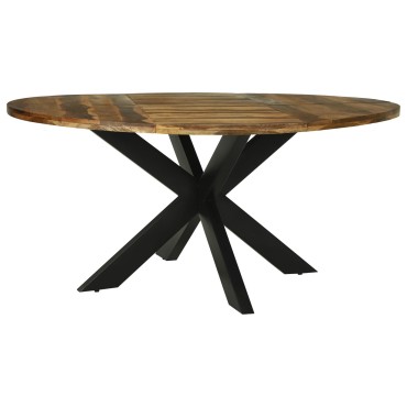 vidaXL Τραπεζαρία Στρογγυλή 160x76cm Μασίφ Ξύλο Ακακίας 1 τεμ.