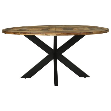 vidaXL Τραπεζαρία Στρογγυλή 160x76cm Μασίφ Ξύλο Ακακίας 1 τεμ.