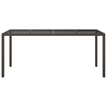 vidaXL Τραπέζι Φαγητού Κήπου Καφέ 190x90x75cm Πολυ Ράταν 1 τεμ.
