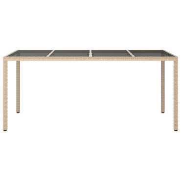 vidaXL Τραπεζάκι Κήπου Μπεζ 190x90x75cm Πολυ Ράτα 1 τεμ.