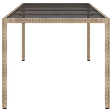 vidaXL Τραπεζάκι Κήπου Μπεζ 190x90x75cm Πολυ Ράτα 1 τεμ.