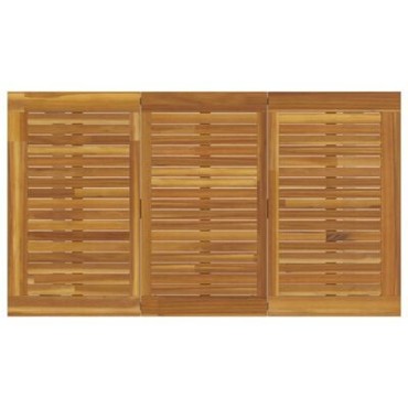 vidaXL Εξωτερικό Τραπεζάκι Φαγητού Γκρι 140x80x75cm Ατσάλι & Μασίφ ξύλο ακακίας