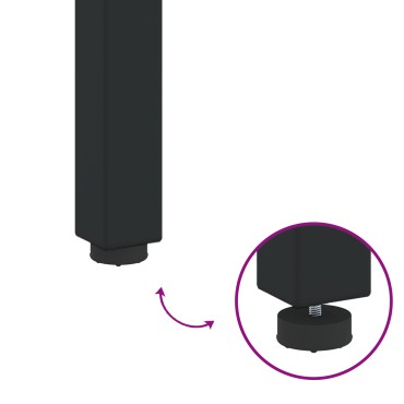 vidaXL Ξαπλώστρα Μαύρο 200x55x35cm Στερεό Ξύλο Ακακίας 1 τεμ.