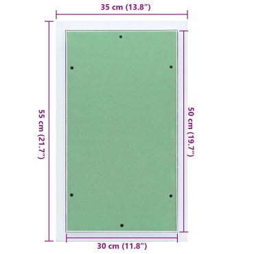 vidaXL Πάνελ Πρόσβασης Πράσινο και Ασημί 35 x 55 εκ