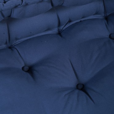 vidaXL Μοντέρνος Πουφ Indigo 70x70x54 Υφασμάτινος 70x70x54cm