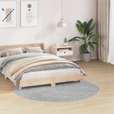 vidaXL Αντιολισθητικό Σαγκί Χαλάκι Γκρι 160x160cm PP
