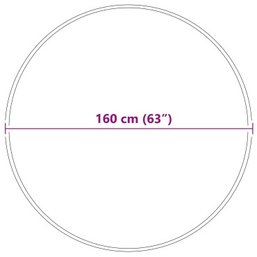 vidaXL Αντιολισθητικό Σαγκί Χαλάκι Γκρι 160x160cm PP