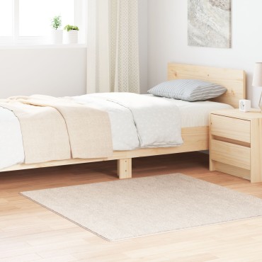 vidaXL Αντιολισθητικό Σαγκί Χαλάκι Κρεμ 120x120cm PP