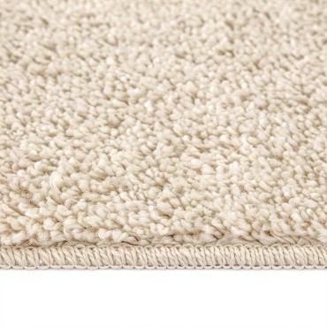 vidaXL Αντιολισθητικό Σαγκί Χαλάκι Κρεμ 120x120cm PP