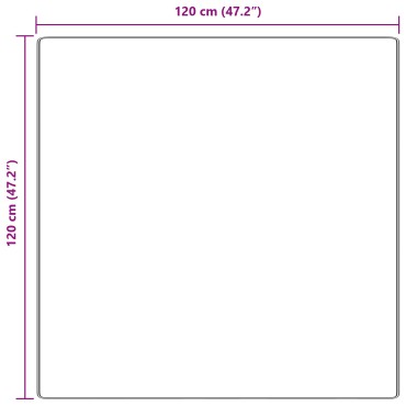 vidaXL Αντιολισθητικό Σαγκί Χαλάκι Κρεμ 120x120cm PP