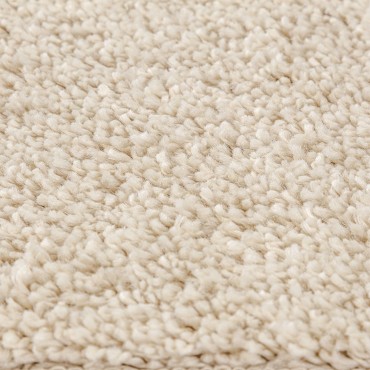 vidaXL Αντιολισθητικό Σαγκί Χαλάκι Κρεμ 200x200cm PP