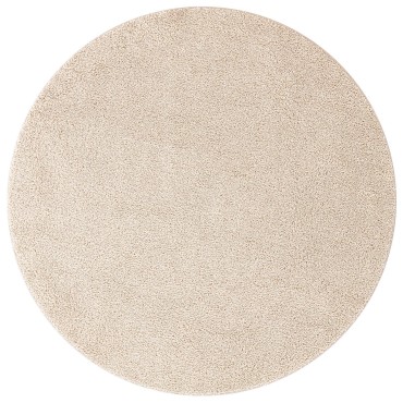 vidaXL Αντιολισθητικό Σαγκί Χαλάκι Κρεμ 120x120cm PP