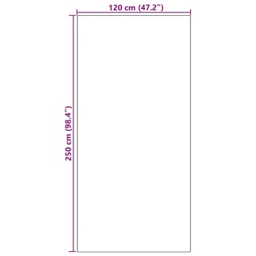 vidaXL Χαλάκι Εξώπορτας Κόκκινο και Μαύρο 120 x 250 cm 100% Πολυαμίδιο