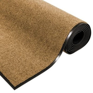 vidaXL Χαλάκι Εξώπορτας Άλλο Κρέμα και Μαύρο 120 x 300 cm