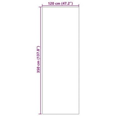 vidaXL Χαλάκι Εξώπορτας Άλλο Κρέμα και Μαύρο 120 x 350 εκ