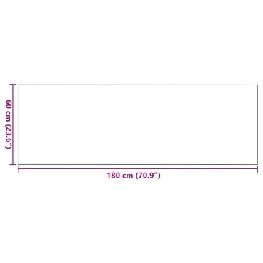 vidaXL Χαλάκι Εξώπορτας Γκρι και Μαύρο 60 x 180 cm 100% Πολυαμίδιο