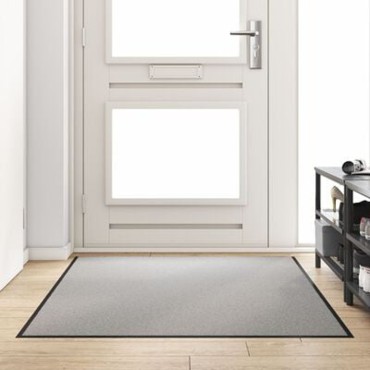 vidaXL Χαλάκι Εξώπορτας Γκρι και Μαύρο 120 x 180 cm 100% Πολυαμίδιο