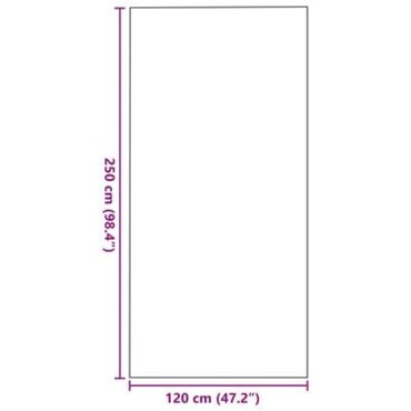 vidaXL Χαλάκι Εξώπορτας Γκρι και Μαύρο 120 x 250 cm 100% Πολυαμίδιο