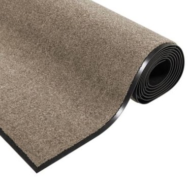 vidaXL Χαλάκι Εξώπορτας Μπεζ και Μαύρο 120 x 180 cm 100% Πολυαμίδιο
