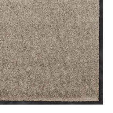 vidaXL Χαλάκι Εξώπορτας Μπεζ και Μαύρο 120 x 300 cm 100% Πολυαμίδιο
