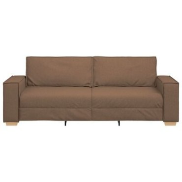 vidaXL Τριθέσιος Καναπές Καφέ Υφασμάτινος 220x78x84 cm