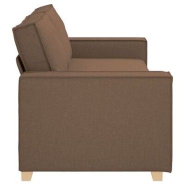 vidaXL Τριθέσιος Καναπές Καφέ Υφασμάτινος 220x78x84 cm