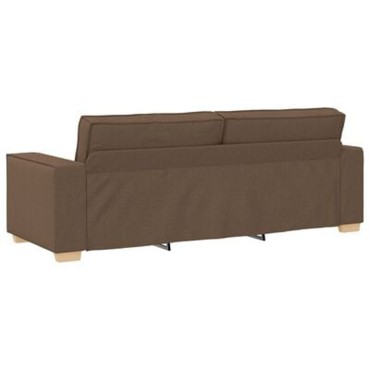 vidaXL Τριθέσιος Καναπές Καφέ Υφασμάτινος 220x78x84 cm