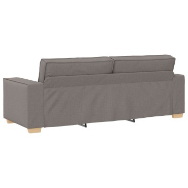 vidaXL Τριθέσιος Καναπές Ύφασμα, Μπεζ 220x78x84 cm
