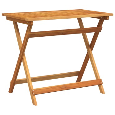 vidaXL Πτυσσόμενο Τραπέζι Κήπου Ορθογώνιο 100x55x75cm Μασίφ Ξύλου Ακακίας 1 τεμ.
