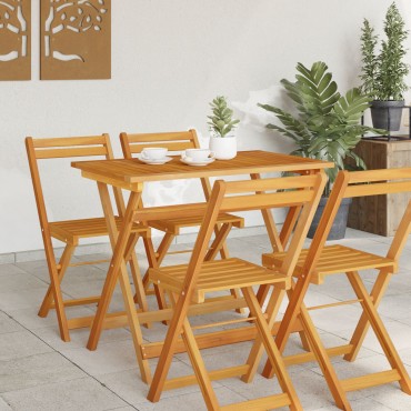 vidaXL Πτυσσόμενο Τραπέζι Κήπου Ορθογώνιο 100x55x75cm Μασίφ Ξύλου Ακακίας 1 τεμ.