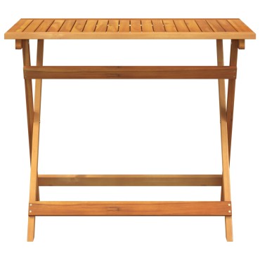 vidaXL Πτυσσόμενο Τραπέζι Κήπου Ορθογώνιο 100x55x75cm Μασίφ Ξύλου Ακακίας 1 τεμ.