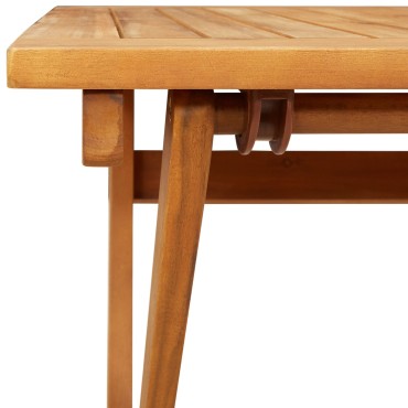 vidaXL Πτυσσόμενο Τραπέζι Κήπου Ορθογώνιο 100x55x75cm Μασίφ Ξύλου Ακακίας 1 τεμ.