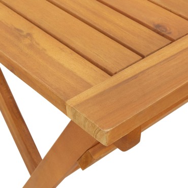 vidaXL Πτυσσόμενο Τραπέζι Κήπου Ορθογώνιο 100x55x75cm Μασίφ Ξύλου Ακακίας 1 τεμ.