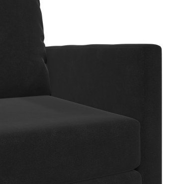 vidaXL Καναπές Κρεβάτι 2 σε 1 Μαύρος 74x77x81cm Βελούδο 1 τεμ. Γωνιακός