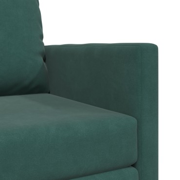 vidaXL Καναπές-Κρεβάτι 2 σε 1 Σκούρο Πράσινο 74x77x81cm Βελούδο 1 τεμ. Γωνιακός