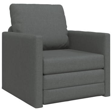 vidaXL Κρεβάτι καναπές Σκούρο Γκρι ύφασμα 74x77x81cm