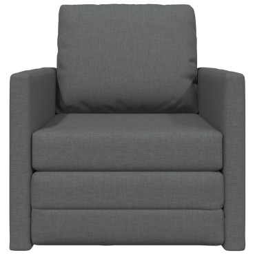 vidaXL Κρεβάτι καναπές Σκούρο Γκρι ύφασμα 74x77x81cm