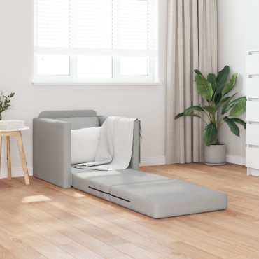 vidaXL Καναπές Κρεβάτι 2 σε 1 Συννεφί Γκρι 74x77x81cm Υφάσματος 1 τεμ. Γωνιακός