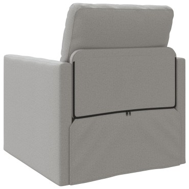vidaXL Καναπές Κρεβάτι 2 σε 1 Συννεφί Γκρι 74x77x81cm Υφάσματος 1 τεμ. Γωνιακός