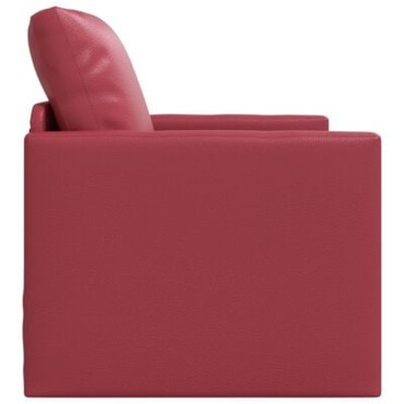 vidaXL Κρεβάτι καναπές Κόκκινο Δερματίνη 74x77x81cm