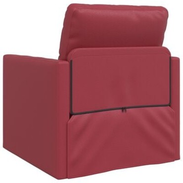 vidaXL Κρεβάτι καναπές Κόκκινο Δερματίνη 74x77x81cm