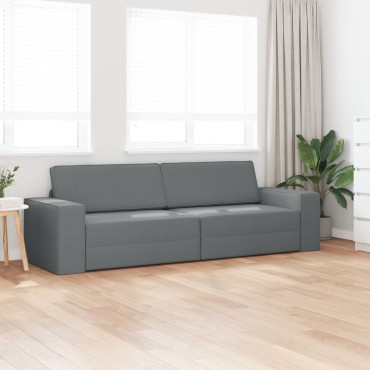 vidaXL Κρεβάτι καναπές Σκούρο Γκρι 245x78x77cm ύφασμα