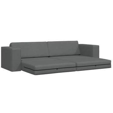 vidaXL Κρεβάτι καναπές Σκούρο Γκρι 245x78x77cm ύφασμα