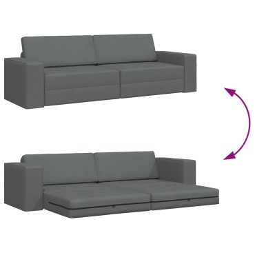 vidaXL Κρεβάτι καναπές Σκούρο Γκρι 245x78x77cm ύφασμα