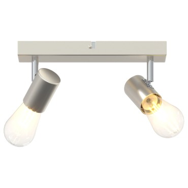 vidaXL Σποτ οροφής με προβολείς Νίκελ 26 x 6,5 x 11,5 εκ Μέταλλο