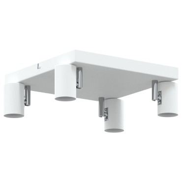 vidaXL Ceiling Spotlight 4 Way Adjustable Λευκό E27