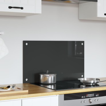 vidaXL Κουζίνα Πλακάκι Σκοινί Σκούρο Γκρι 70x40x0,6 εκ. Σκληρυμένο Γυαλί