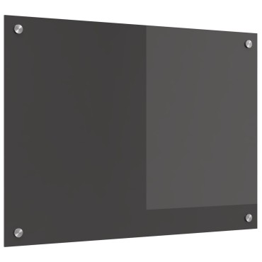 vidaXL Πίνακας Κουζίνας Σκούρος Γκρι 70x50x0,6 εκ από Σκληρυμένο Γυαλί