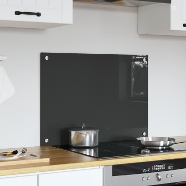 vidaXL Πίνακας Κουζίνας Σκούρος Γκρι 70x50x0,6 εκ από Σκληρυμένο Γυαλί